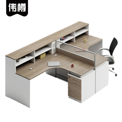 伟樽屏风工位双人位带二椅280*150*110cm套