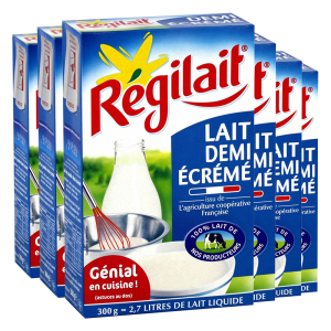 法国进口 瑞记Regilait 半脱脂成人奶粉 中老年人奶粉300g【6盒装】