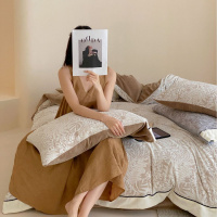 云深查白丨A类母婴级250g高克重全消光立体双色花牛奶绒四件套