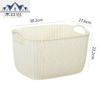 藤编收纳筐塑料厨房收纳篮子镂空浴室洗澡衣物收纳篮整理盒储物盒 三维工匠