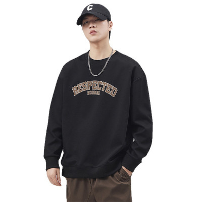 |字母印花潮牌圆领长袖卫衣男早秋美式休闲款宽松休闲百搭