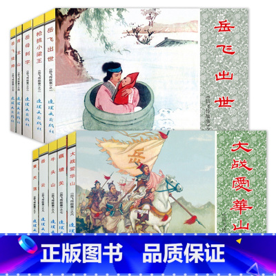 中国连环画经典故事系列:岳飞传故事1+2[全10册] [正版] 全10册 中国连环画经典故事系列 岳飞传故事 连环画小人