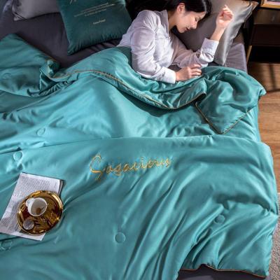 家柏饰(CORATED)夏季空调被夏被水洗真丝被子冰丝夏凉被春秋被单人双人被芯薄被子