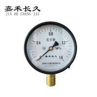 嘉禾长久 压力表 Y100 0-1.6Mpa 块