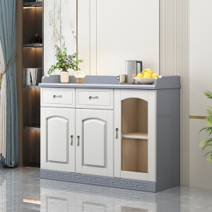 青木川 实木餐边柜酒柜一体靠墙带门矮柜1.2米餐厅家用厨房碗柜收纳储物茶叶柜备餐资料柜办公室茶水柜