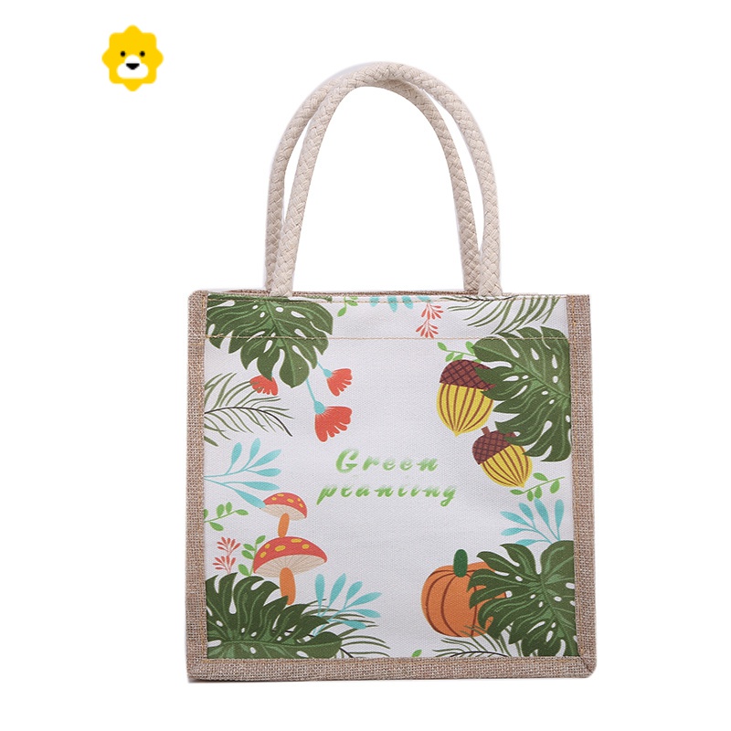 fenghou手绘麻布袋新帆布包女民族风手提袋中国风2020新款潮ins风单肩