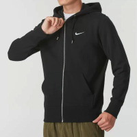 耐克(NIKE)男装外套新款训练运动健身休闲简约基础款舒适连帽夹克521574-010 ZP