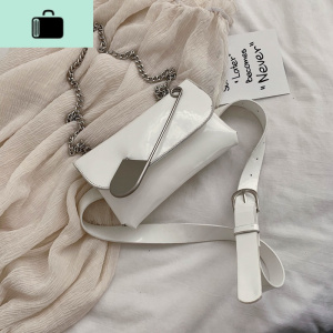 白色包包女2020春季新款百搭质感斜挎减龄单肩腰包洋气时尚链条包NEW LAKE女士单肩包