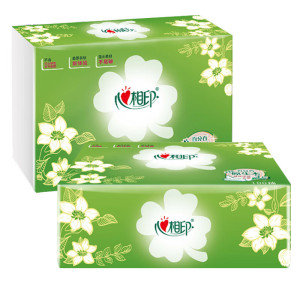 [AH]心相印四叶草抽纸3层100抽*2包面巾柔韧亲肤家用纸巾