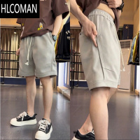 HLCOMAN夏季美式休闲男潮流短裤时尚情侣百搭纯色简约直筒宽松五分裤
