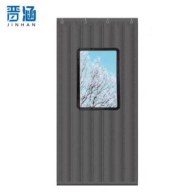 晋涵 pu棉门帘 可定制(带窗口)/平方米