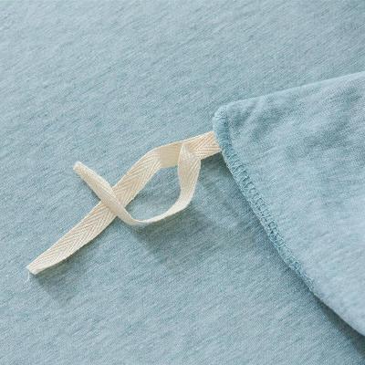 美帮汇全棉被套单件天竺棉针织全棉条纹单双人1.5米被罩200230单套