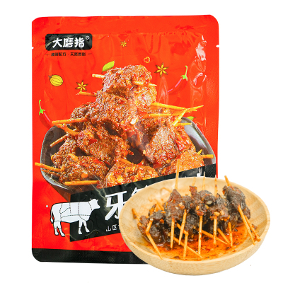 中华特色-新化馆冷吃牙签牛肉麻辣手撕牛肉粒熟食网红冷小吃零食牙签牛肉湖南特产40g
