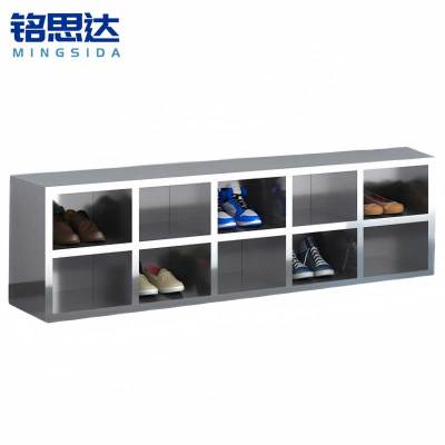 铭思达不锈钢鞋柜单面10格个