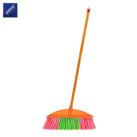 安居先森木柄塑料硬毛笤帚扫帚扫把 斜杆短款