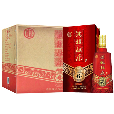 酒祖杜康6窖区50度浓香型白酒500mL*6瓶整箱装
