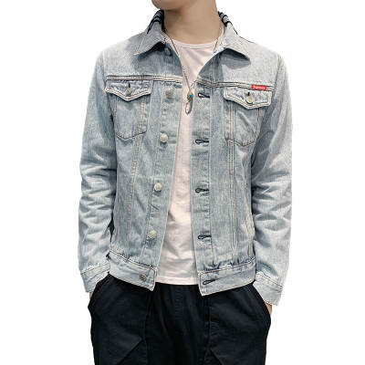 春秋新款男士牛仔服男外套男时尚休闲韩版潮流修身帅气男士夹克男款吉普战车JIPUZHANCHE