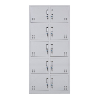 湘渭收纳柜财务档案柜资料柜加厚文件柜办公室带锁铁皮柜十门更衣柜