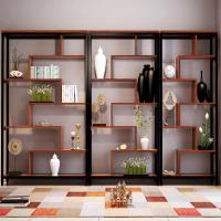 简易钢木书架隔断货架多层储物置物架客厅架展示架子落地组合书柜