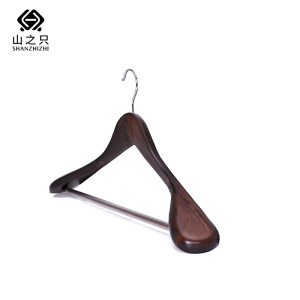 山之只 加粗无痕实木衣架 44.5cm 个