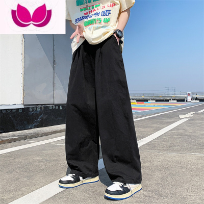 七斓休闲工装裤子男日系ins宽松直筒长裤港风bf流行阔腿裤潮