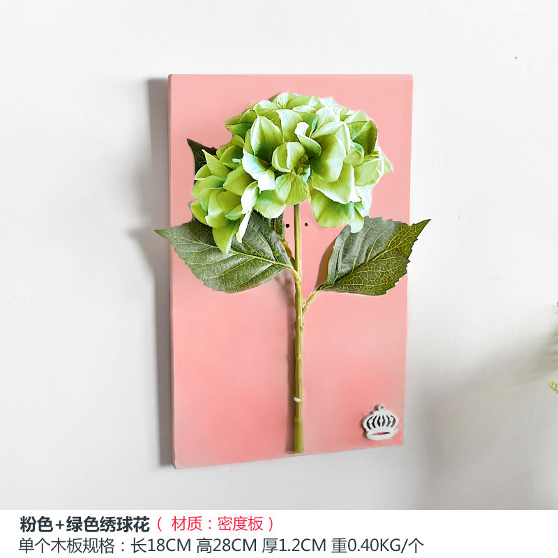 立体仿真花艺植物墙上装饰品创意家居房间餐厅卧室墙面壁饰壁挂件 三维工匠 新咖+D线莲叶