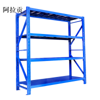 阿拉贡仓库仓储货架四层金属五金货架家用中型重型置物架展示架子240KG