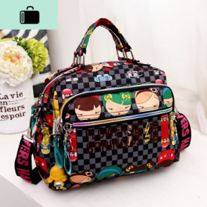 包包2020新款手提女包单肩防水花布包休闲斜挎包韩版妈妈包小方包NEW LAKE女斜挎包