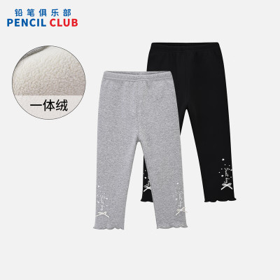 [1件3折]铅笔俱乐部童装2025年冬装新款女小童打底裤宝宝加厚加绒裤子儿童长裤