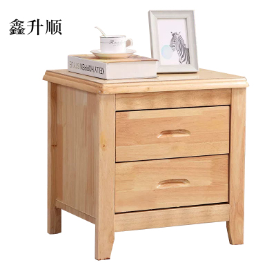 鑫升顺床头柜简约现代卧室床边储物柜标准款原木色50*41*50cm