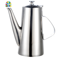 特厚不锈钢冷水壶咖啡壶大容量泡茶壶饭店餐厅家用凉水壶商用茶壶 FENGHOU 加厚短嘴2L