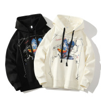 卫衣男装春秋季新款卡通印花时尚宽松休闲连帽上衣百搭青少年外套