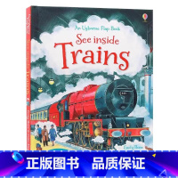 [正版]Usborne看里面系列 火车 英文原版绘本 See Inside Trains 精装大开纸板翻翻书 儿童科普