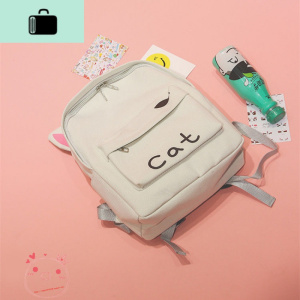 ins超火的书包女韩版原宿ulzzang初高中学生双肩包帆布可爱萌背包NEW LAKE