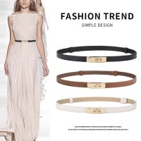 啄木鸟女士皮带细款2025新款配连衣裙子真皮高级感牛皮装饰裤腰带