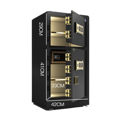 大一-保险柜飞跃系列80cm密码型大型双门保险箱办公双层家用保险柜全钢入墙保管箱新款爵士黑