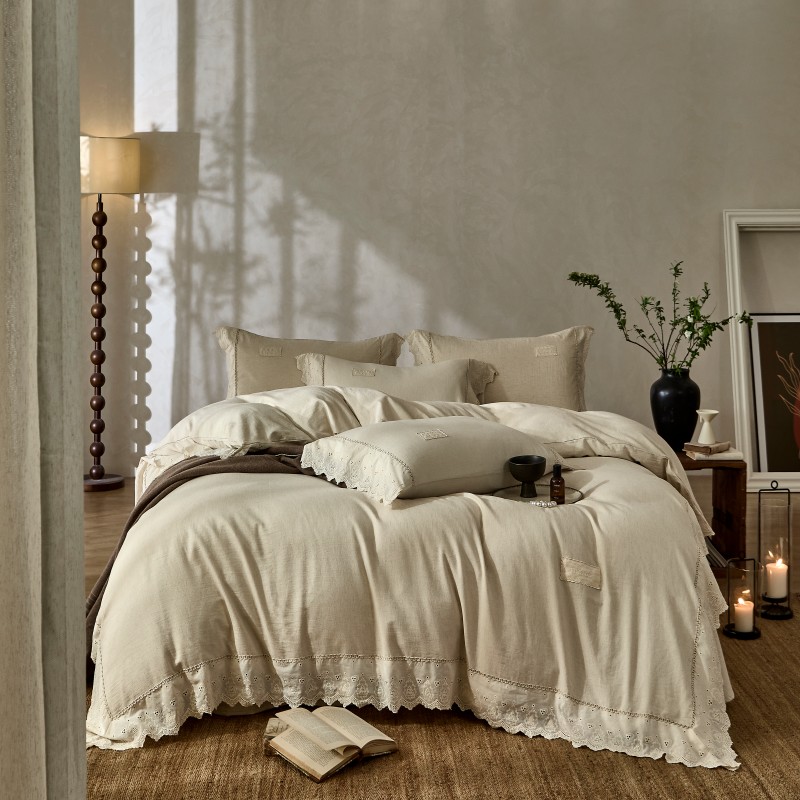 汉司家纺 HANSI-71 棉麻法式 四件套220*240cm (计价单位:套)原素