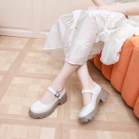 厚底小皮鞋女复古学院风新款软底圆头玛丽珍鞋真皮四季女单鞋