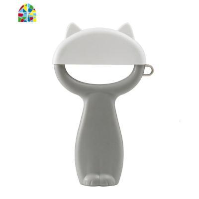 创意家用厨房猫咪丝瓜削皮刀水果削皮器去皮瓜刨土豆水果刨刮皮 FENGHOU 白色+浅灰