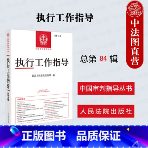 执行工作指导 总第84辑 [正版]中法图 2024新 执行工作指导 总第84辑 人民法院执行局 中国审判指导丛书 执行法