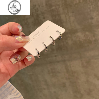 JiMi千亿少女#小巧轻奢简约耳圈耳扣女百搭气质耳环小众高级感耳饰潮