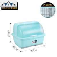 放碗柜塑料厨房碗架沥水架家用装碗箱碗筷餐具碟收纳盒带盖置物架 三维工匠