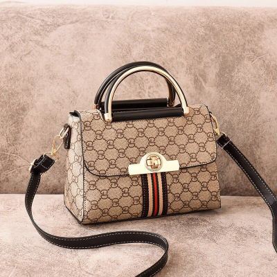 包包女新款韩版印花女士手提包简约百搭单肩斜挎包莎丞