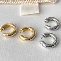 素圈耳环2024新款小众设计高级感耳圈圈耳扣925纯银针耳钉耳饰女送女朋友老婆情人节七夕生日礼物