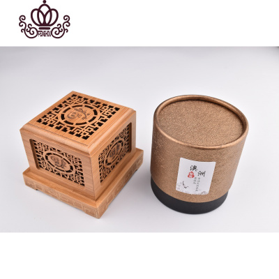 封后楠竹线香盒双层木制卧香炉沉香檀香插茶道家用镂空卧式熏香盘香炉镂空雕花盘香盒+檀香48盘香澳洲香薰灯炉/器具