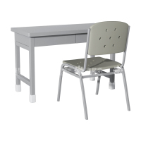 鑫星奈 XXN3110754 制式营具办公桌营房钢制学习桌 制式二抽桌椅组合(一桌一椅)