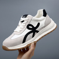 阿甘鞋子男真皮百搭透气轻底休闲跑步鞋男士高品质运动小白鞋男款