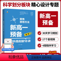 数学 九年级 [正版]名师学堂 聚焦思想方法 新高一预备 初升高衔接18讲数学 扫码听例题讲解 初中升高中预备