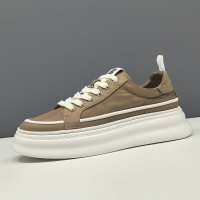 春夏厚底板鞋男款潮流百搭欧洲站男鞋男士透气冰丝布鞋运动休闲鞋