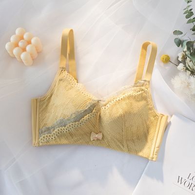 小胸聚拢无钢圈收副乳上托胸罩防下垂调整型性感内衣女薄文胸套装卡诺蔻